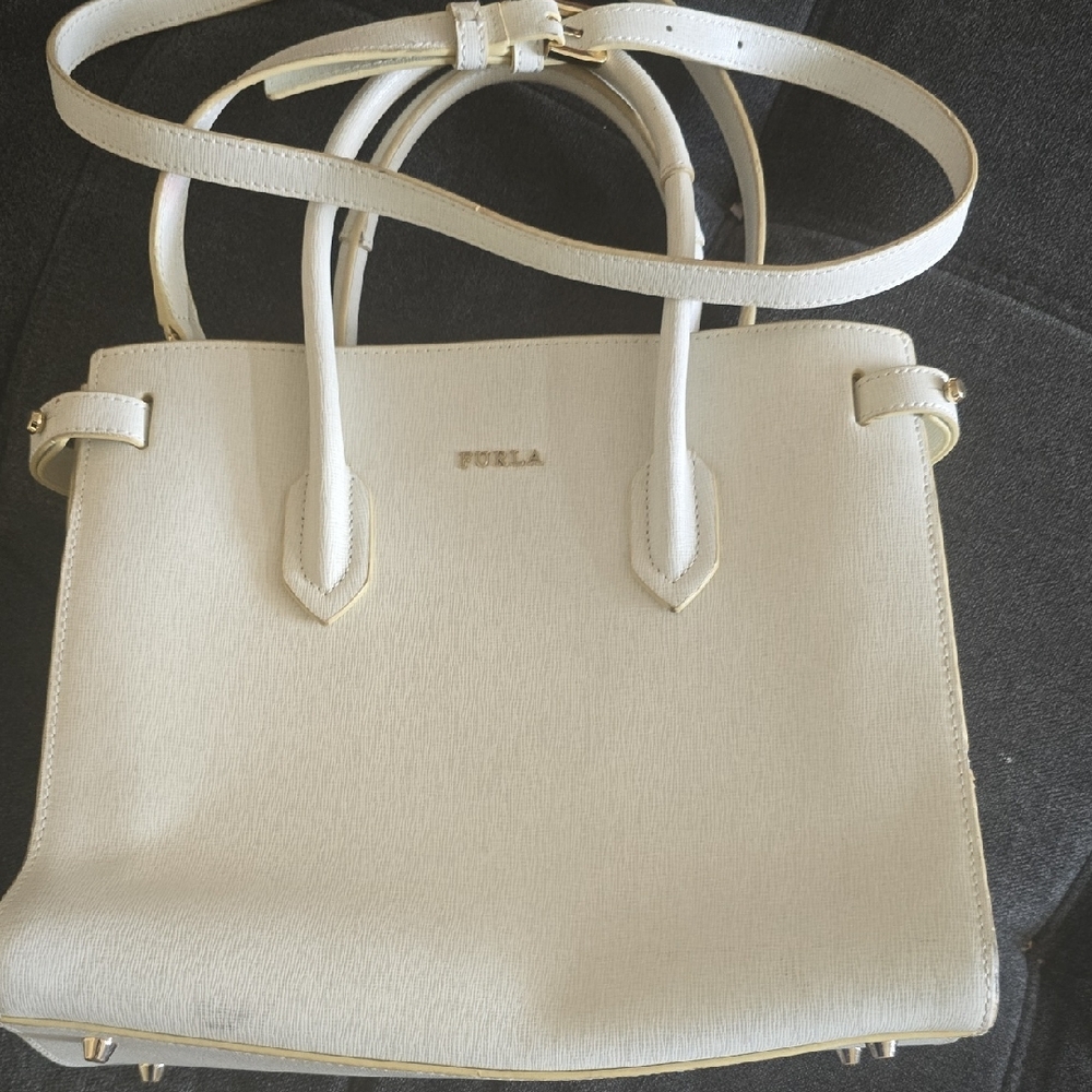 Furla Cream Satchel Bag